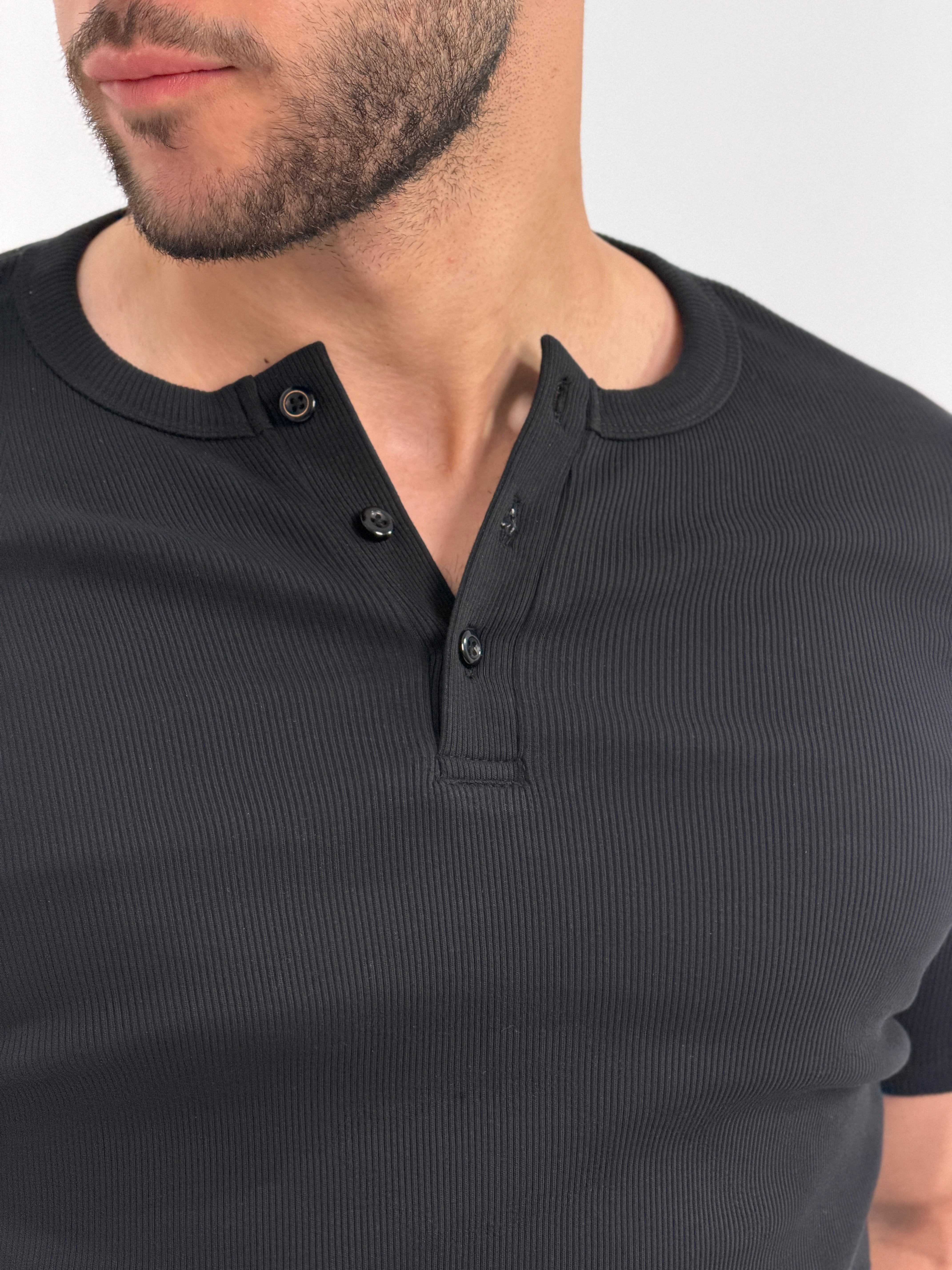 Black Henley Shirt