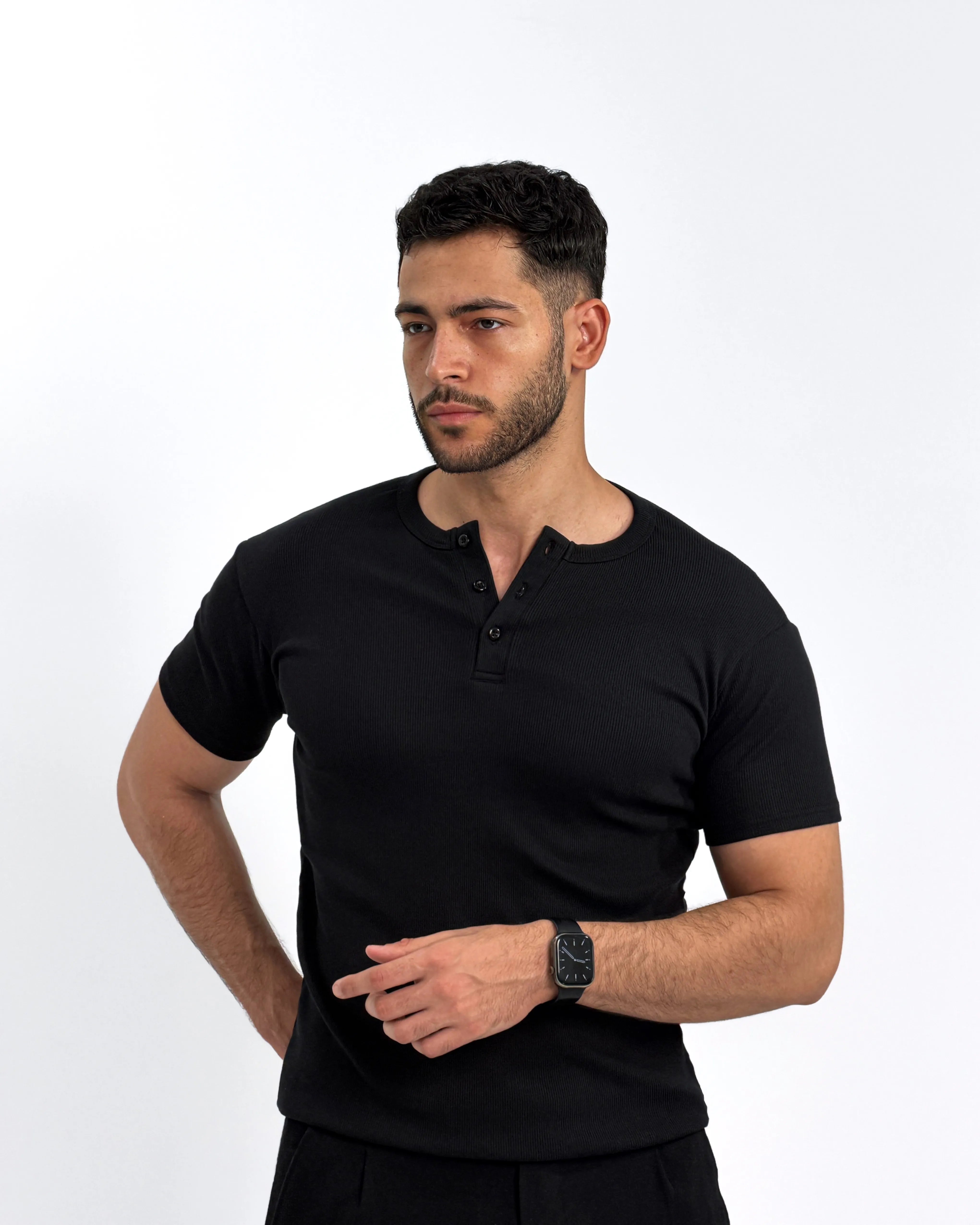 Black Henley Shirt