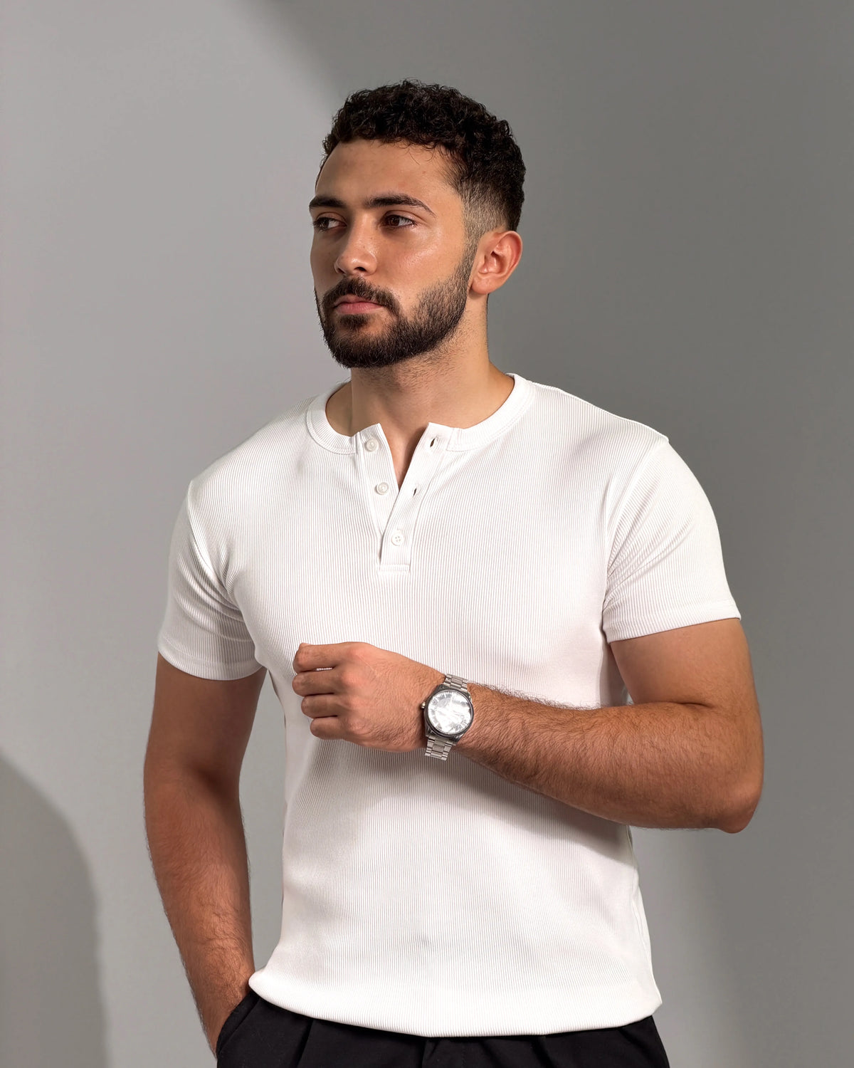 White Henley Shirt