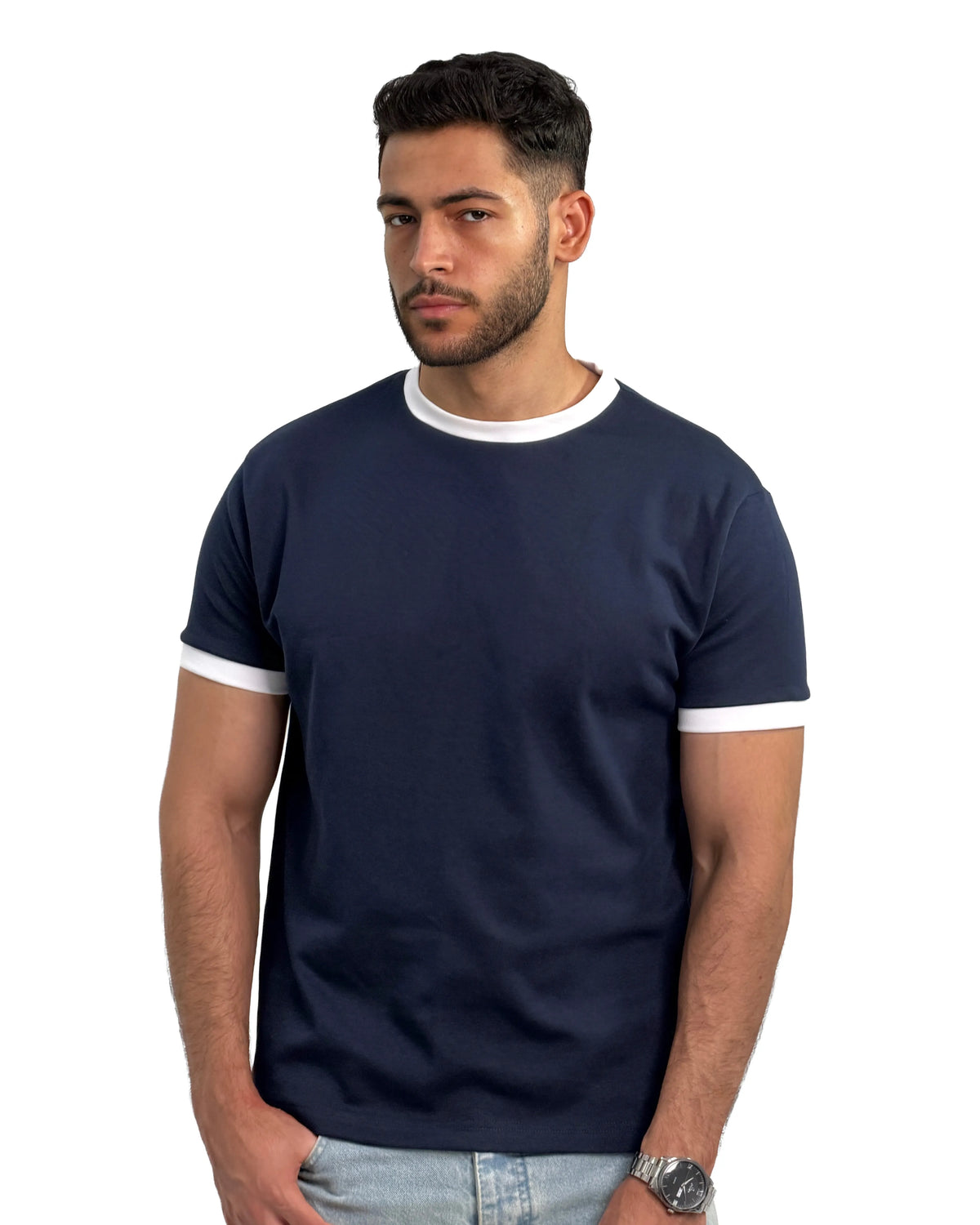 Navy Ringer T-Shirt